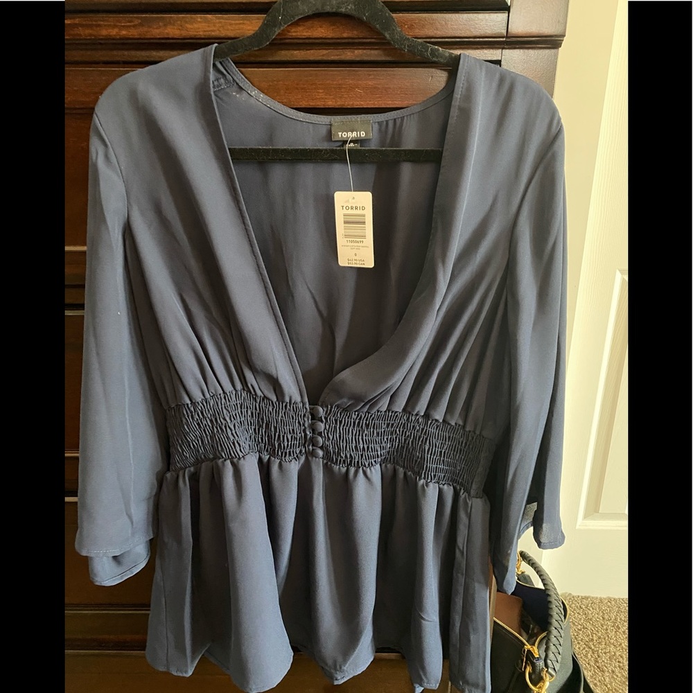 Torrid Navy Blue Blouse